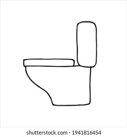 vector illustration simple doodle style doodle. toilet. hygiene, sanitation, lifestyle, plumbing.