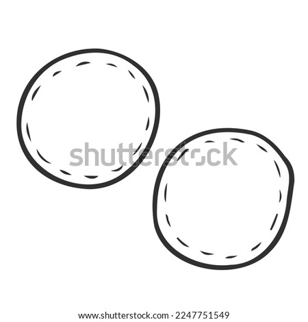 vector illustration simple doodle style doodle. cotton pads for removing makeup. hygiene, sanitation, lifestyle, facial skin care.