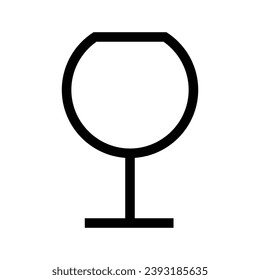 vector illustration of a simple drink cup icon. line drawing style. black and white color.