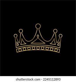 Vektorgrafik einer einfachen und eleganten Krone. ideal für die Verwendung für Schmuckgeschäft Logo.