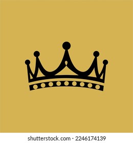 ilustración vectorial de una corona simple y elegante. muy útil para el logotipo de joyería.
