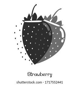 Vector illustration of a simple and elegant strawberry fruit