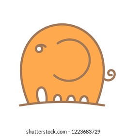 vector illustration simple elephant