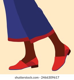 Vector illustration of simple female shoes