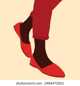 Vector illustration of simple female shoes