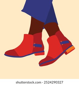 Vector illustration of simple female shoes