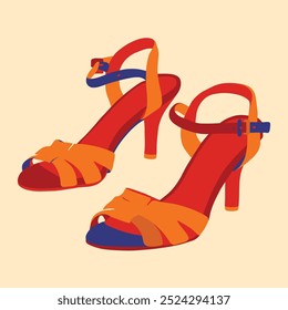 Vector illustration of simple female shoes