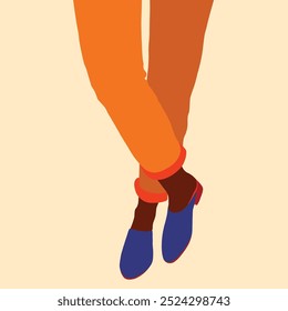 Vector illustration of simple female shoes