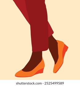 Ilustração vetorial de sapatos femininos simples