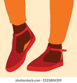 Vector illustration of simple female shoes