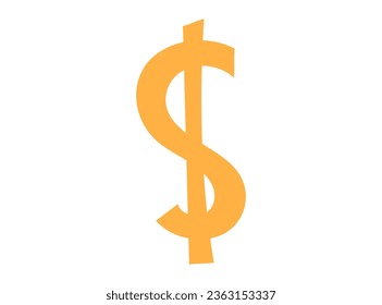 Vector illustration of a simple flat design dollar.