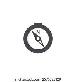 vector illustration of a simple flat design of the circular compass.