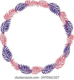 Vector illustration in simple flat style with copy space for text. Background with plants and leaves. Backdrop for posters, greeting cards, banners and placards	