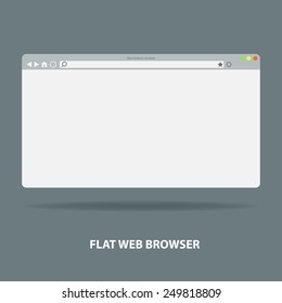 vector illustration of simple flat web browser design template mock up www best minimalistic