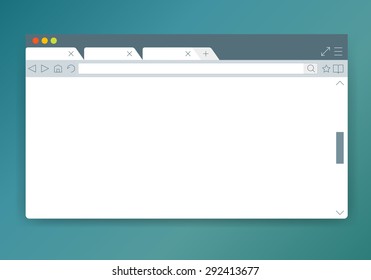 Vector illustration of simple flat web browser