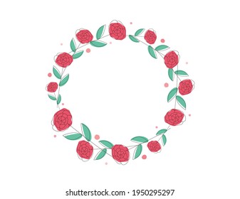 Vector illustration of a simple flower. Flower line art.
