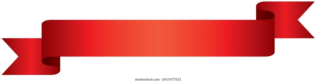 Ilustración vectorial de la cinta de gradación simple 6 (rojo)