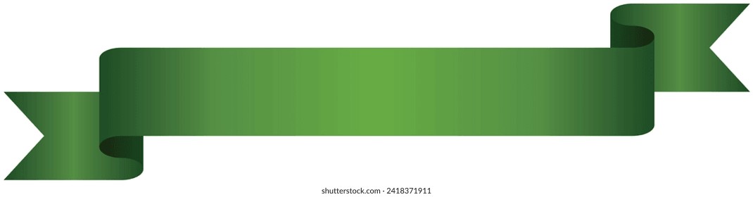 Ilustración vectorial de la cinta de gradación simple 6 (verde)
