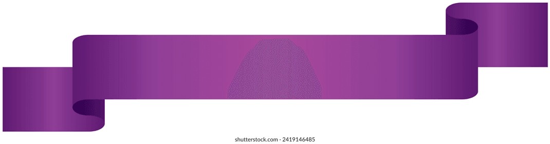 Vector illustration of Simple gradation ribbon 5  (purple)