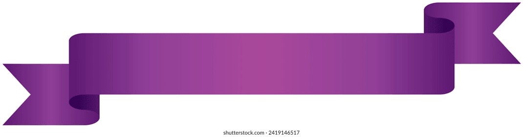 Vector illustration of Simple gradation ribbon 6  (purple)