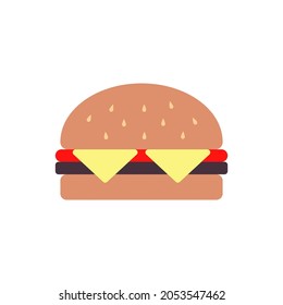 Vector illustration of a simple hamburger.
