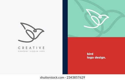 Ilustración vectorial en un estilo simple de mano y de linocut - impresión natural, patrón de diseño de afiches o logotipo - ilustración de primavera - aves y flores