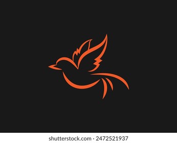 Vector illustration in simple hand drawn and linocut style - natural print, poster or logo design template - spring illustration -  with leaf logo  logo vector line outline 