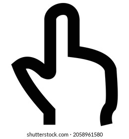 Vector illustration of simple hand icon. Monoline drawing style. Black and white color. 4000 x 4000 pixels perfect.
