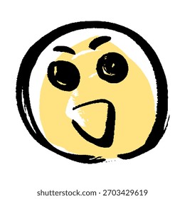 Uma ilustração vetorial de uma marca de face simples desenhada à mão.