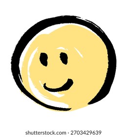 A vector illustration of a simple hand-drawn face mark.