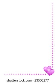 Vector illustration of simple heart frame for Valentine ?s Day invitation