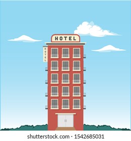 Vector Illustration of Simple Hotel.