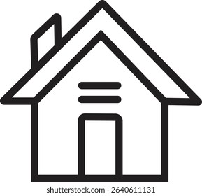 Vector Illustration of a simple house icon isolated on white background