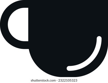 Vector illustration of simple icon tea cup. Cup of tea, coffee or chocolate.