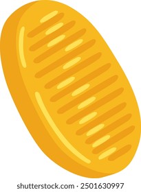 
Vector illustration of a simple Japanese oval coin