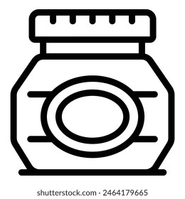 Vector illustration of a simple jar outline suitable for icons, logos, and designs