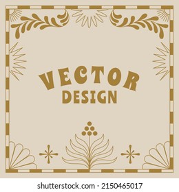 Vector illustration in simple linear  style - logo design template and graphic element for posters, prints, posts for social media
