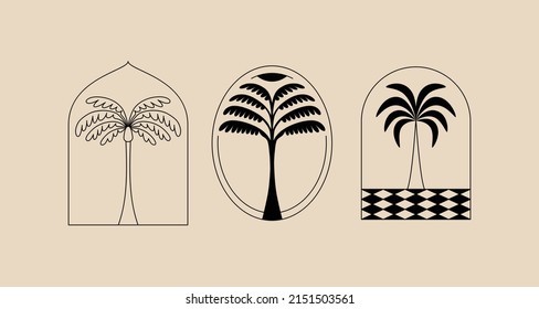 Vector illustration in simple linear  style - logo design template and graphic element for posters, prints, posts for social media