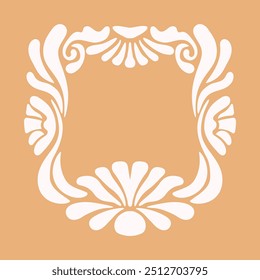 Vectorillustratie in eenvoudige lineaire stijl - ontwerpsjablonen - hippiestijl - frames en afdrukken met kopieerruimte voor tekst

