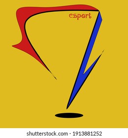 Vector illustration of simple logo graphic on yellow background