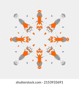 vector illustration of simple mandala beautiful ornament for home or fabric decoration