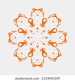 vector illustration of a simple mandala blooming isolated flower petals for decoration or other