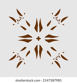 vector illustration of simple mandala pattern hand art, floral, color, decoration