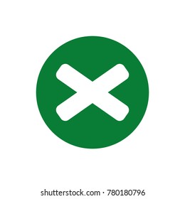 Vector illustration simple math symbols, multiply, signs set, collection in white color isolated on green background.