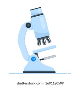 Vector illustration of simple medical microscope. Flat trendy style