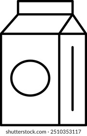 Ilustração vetorial de um design de caixa de leite simples
