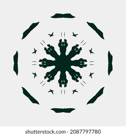 vector illustration of simple and minimalist motifs that are good for wall or fabric ornaments