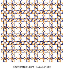 Vector illustration of simple, minimalistic, simple and professional seamless pattern logo background template in blue and orange colors. editable. 4000 x 4000 pixel perfect.