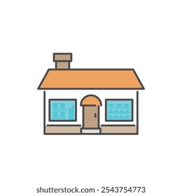 Vector illustration of a simple and modern bakery icon