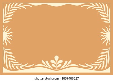 Vector illustration in simple modern style - horizontal abstract background and graphic print - decorative frame with copy space fo text